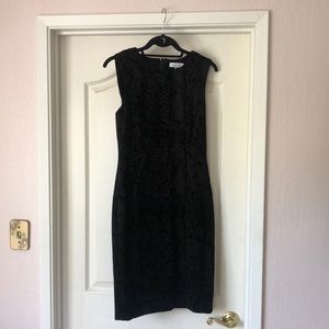 Calvin Klein Size 8 Velvet Pattern Dress